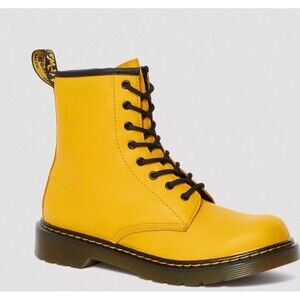 Dc. Marten YOUTH 1460 LEATHER LACE UP BOOTS Girls Youth U.S. 3 Yellow Cute